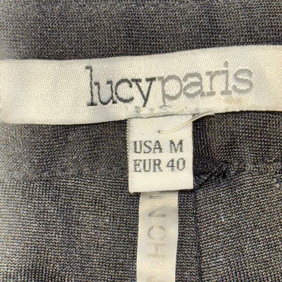 Lucy Paris Womens Sz Medium Black Sequin Europe 40 Straight Leg Pants - Picture 4 of 9